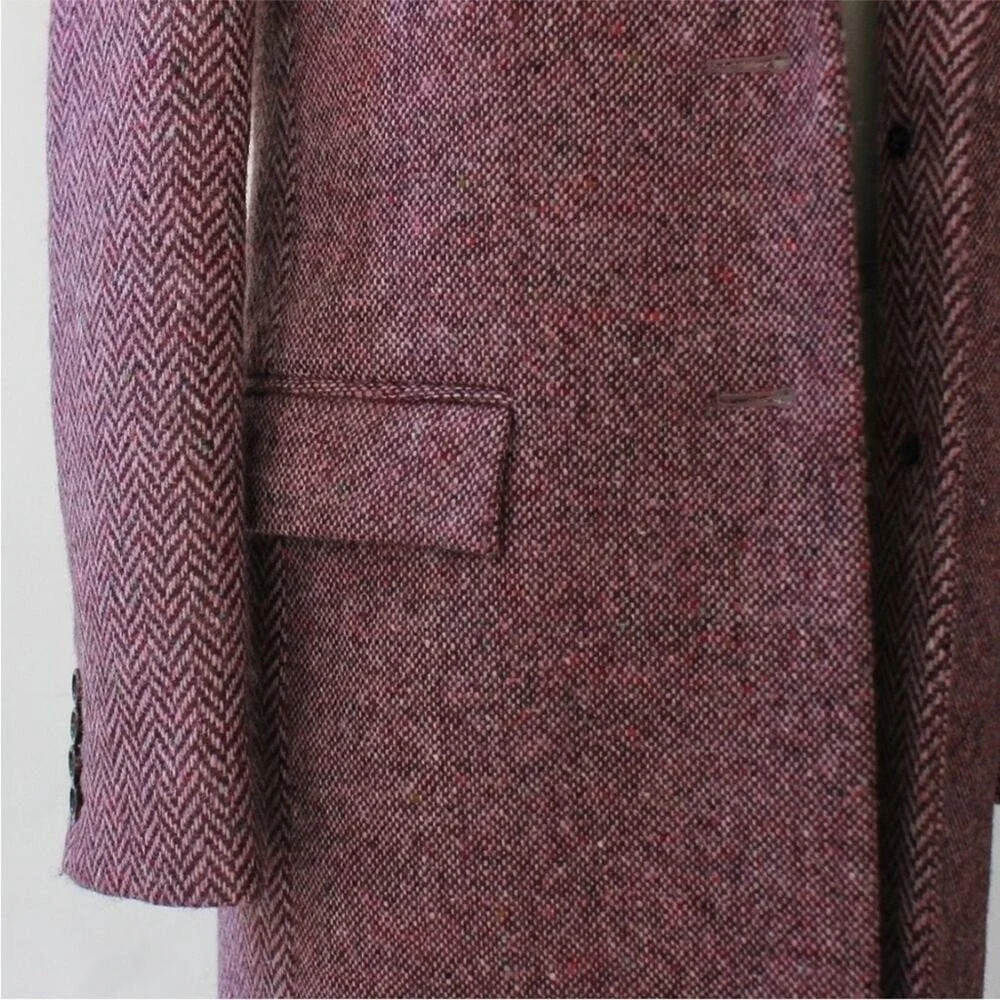 J.Crew Collection Irish Tweed Herringbone Wool Coat John Hanly Size 6